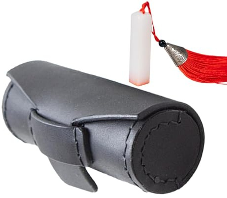 Étui de Rouge à lèvres en Cuir - Étui de Rangement pour Femme | Sac à Manches cylindriques, Support de Nettoyage des Petites lèvres pour Femme
