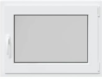 vidaXL Finestra per Seminterrato RISOR 80x60cm Anta Ribalta DIN Destra, Finestra di Uscita, Finestra della tramoggia, Finestra nel seminterrato