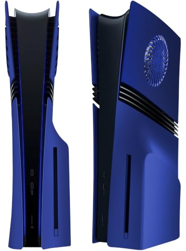 Joso Placa frontal para PS5 Pro CD-ROM, reemplazo de funda antiarañazos, a prueba de polvo, cubierta para consola PS5 Pro, placas para PS5 Pro Disc Edition, fácil instalación (azul mate)