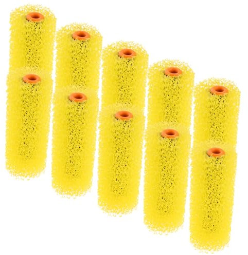 Holibanna Textured Paint Roller Covers 10pcs Medium Foam Sponge for Texture Painting on Walls and Ceilings Refillable Compatible DIY Home Projects