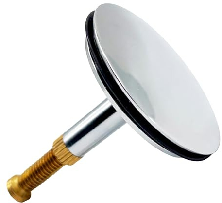 Wjelet Jacuzzi Bath Jet Plugs 43mm Cover 8mm Pole Adjustable Stem Full Copper Drain Stoppers Bathtub Overflow Shower Plug and Bathtub Pop Up Plug Replacement for All Standard Bathtubs