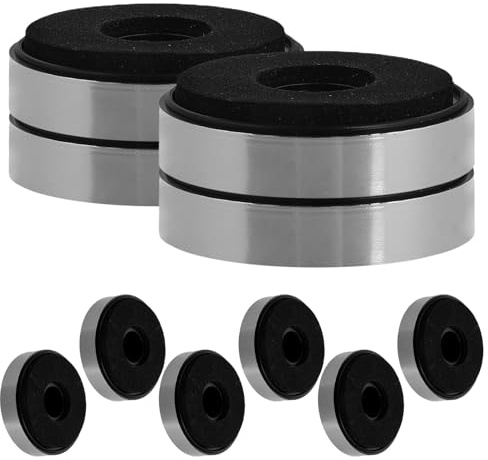 SEWACC 10 Pcs Anti-Vibration Pads Speaker Isolation Feet Pads Sleek Design Stable Performance for Amplifier Speakers Machine Feet Silver