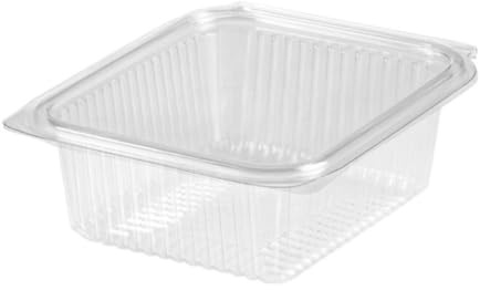 Generico set Vaschette per Alimenti con Coperchio attaccato Trasparenti in Pet VARIE MISURE Contenitori per Alimenti Riutilizzabili Chiusura ermetica (50 pz 160x115x6.5 mm 1000 ml)