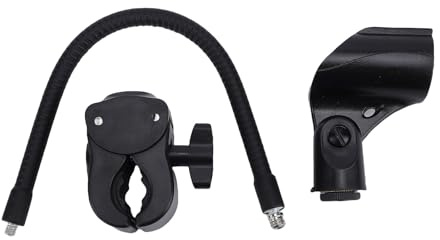 Vroomoto Flexible Goose Neck Microphone Stand Stable Mount Desk Clamp Holder