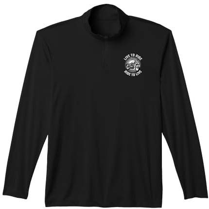 Live to Ride Vintage Motorcycle Biker Motorbike Guys Men Performance Quarter-Zip Top