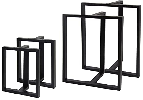 Natural Goods Berlin 2X Tisch-Kufen T-Form | Schwerlast Tisch-Gestell aus Metall | Möbel-Kufen stabil | Tisch-Beine für Esstisch & Schreibtisch | Tisch-Füße in Schwarz | Tisch-Bein 60x72 cm