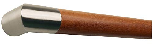 Montagefertiger Kambala Djembe en Iroko Pasamano Barandilla Barnizado Ø 42mm con Bearbeiteten Extremos sin Soporte - Acero Inox. Esquina, 900 mm / 90 cm / 0,9 m