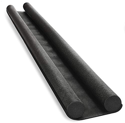 COM-FOUR® Zugluftstopper für die Tür - Türbodendichtung - Luftzugstopper mit Doppeldichtung - Schutz vor Luftzug und Lärm - 86 cm