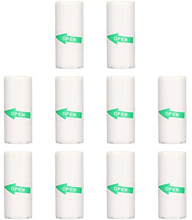 Termiska Kvittorullar, 10-pack, Självhäftande Termopapper för Minificka Termoskrivare, 57 x 25 mm