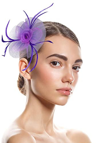 Kopfschmuck Fascinator Women's Cocktail Fascinators Hochzeit Braut Kopfschmuck Kopfschmuck Feder Netz Schleier Party Hüte 50er Jahre Fascinator Hut Für Frauen