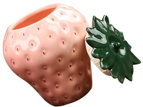 BESTonZON Barattolo Per Tè Forma Di Fragola Contenitore Multifunzionale Per Tè Sfuso e Caramelle Design Delicato e Unico Per Casa e Regali