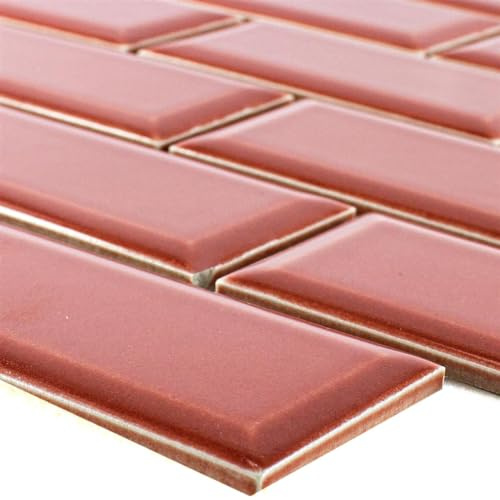 Keramik Mosaik Fliesen StPauls Metro Facette Rot