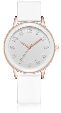 CIVO Damen Uhr Analog Damenuhr: Weiß Silikon Wasserdicht Quarz Frauen Armbanduhr