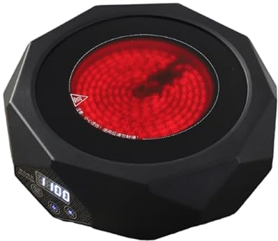 LeGDOr 1100 W Chauffage électrique Machine à thé Touch Smart Multifonctionnel Poêle à thé électrique Mini Four de Chauffage 220 V, Noir