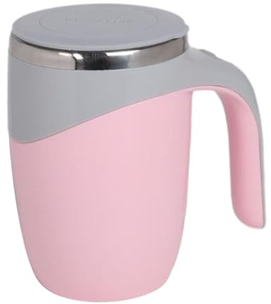 DimyFew Innovative SelfStirring Coffee Mug for, pink with cable