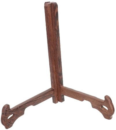 ABOOFAN Sturdy Kitchen Rack Storage Dish Holder Stand Wooden Display Rack for Office Tea Cake Organizer