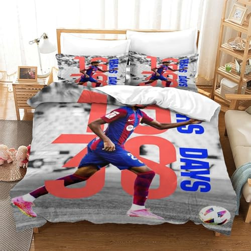 tanzhenning Lames de Yamal Housse De Couette Enfant,Imprimé Microfibre Ensemble De Literie avec Housses De Couettes Et Taie d'oreiller avec Double（200x200cm）