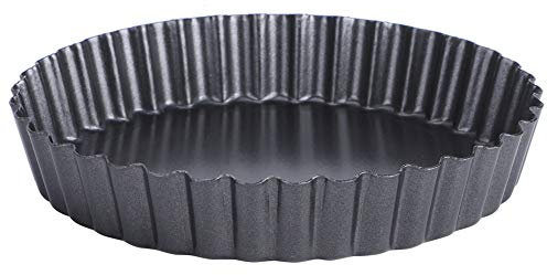 Lybunair Carbon Steel Round Baking Pan, Cake Tart Pan for Delectable Desserts and Pizzas (8 Inch)