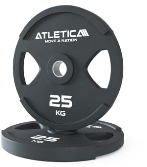 Atletica Dual-Gripper Plates (Hantelscheiben Paar) Hohe Ergonomie durch Zwei-Griff Design | 2.5kg bis 25kg