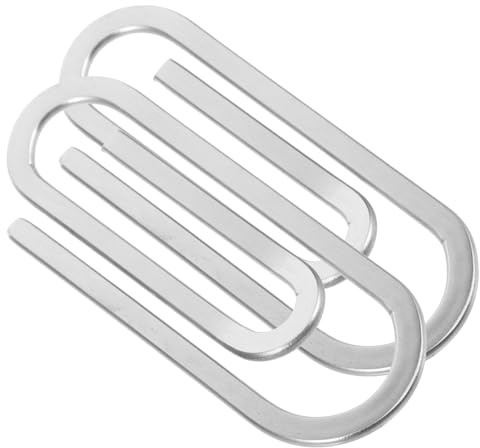 COLLBATH Fermasoldi in Acciaio Inossidabile, 2 Pezzi, Clip Banconote Doppia Faccia, Formato Sottile, per Tasca Frontale e Uso Quotidiano, per Uomini e Donne