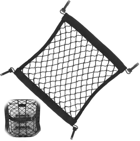 Rete bagagli per scooter e biciclette elettriche – Rete elastica con elastico, 25 x 30 cm, per casco e accessori, borsa a rete per scooter elettrici e biciclette, pratico supporto per casco