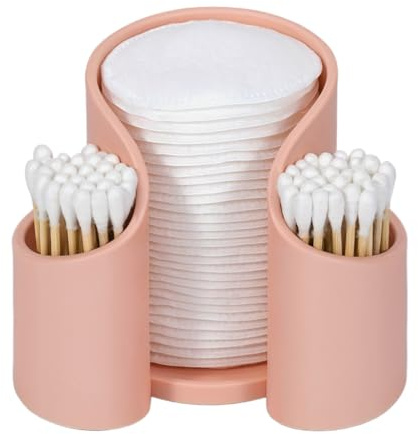 Porta cotton fioc – Dispenser portatile da scrivania, organizer per trucchi insapore | Vanity Case adatto ai viaggi, contenitore per filo interdentale e tazze, soluzione compatta per di