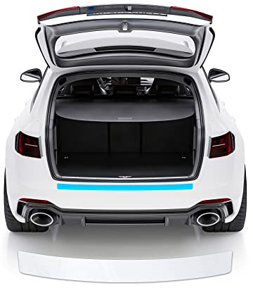 Blackshell® Basic Ladekantenschutz Folie kompatibel mit VW Tiguan | ab 2024 Transparent - passgenauer Stoßstangenschutz inkl. Profi Rakel für Folie