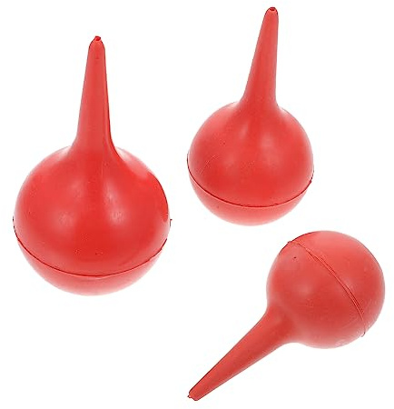 TOPPERFUN 3 Stück-pack Rote Ohrspülkugel aus Gummi Sicher und Zuverlässig Leichtes Material zur Sanften Reinigung der Ohren und Entfernung von Schmutz