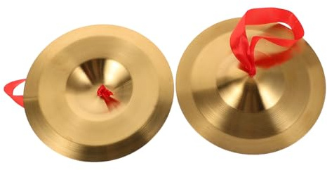PartyKindom Platillos de Dedo de Aleación de 19 Cm, Instrumento Musical para Niños y Adultos, Accesorios para Danza del Vientre, Sonido Brillante y Uso Multipropósito, Platillos de Mano