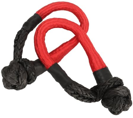 Manille Souple, Nylon Haute sécurité 55 000 LB 2 Pièces Corde de Récupération avec Manille Souple pour Remorquage de Coffre Tout-Terrain SUV ATV