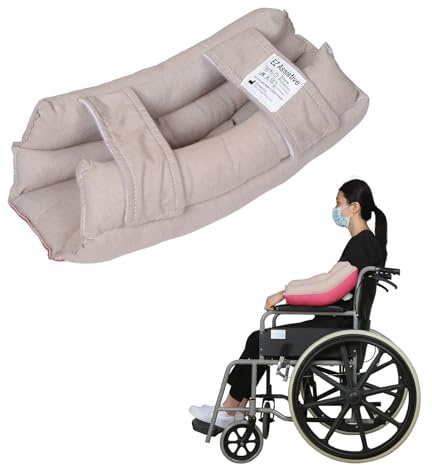 Ellenbogenschoner für bettlägerige Patienten und die Altenpflege - Weiche Ellenbogenschützer zur Vorbeugung von Druckstellen, atmungsaktiv & waschbar, passend für linken oder rechten Arm (Khaki, L)