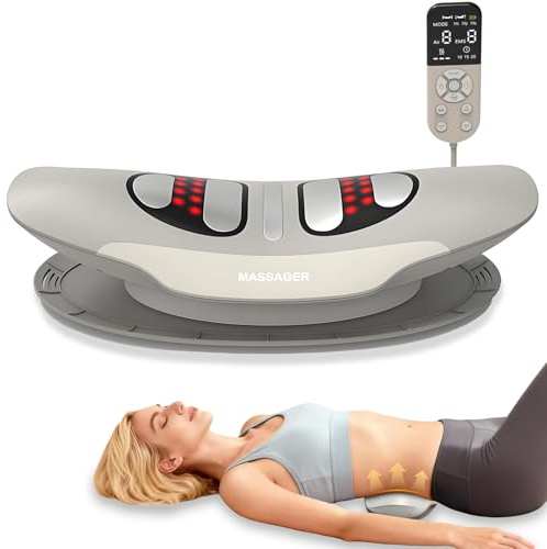 BLOGLOER 4 in 1 Appareil de Massage Lombaire et Dos, avec Chaleur Vibration, Levage et Balancer de Coussin d'Air, 2026 Upgrade pour la Relaxation Musculaire