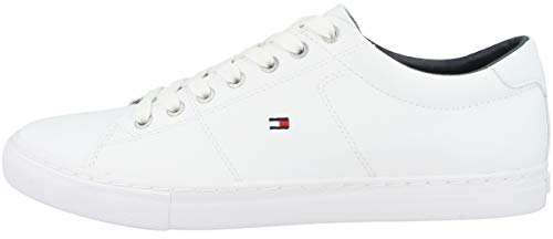 Tommy Hilfiger Men Essential Leather Trainers Cupsole, White (White), 43 EU