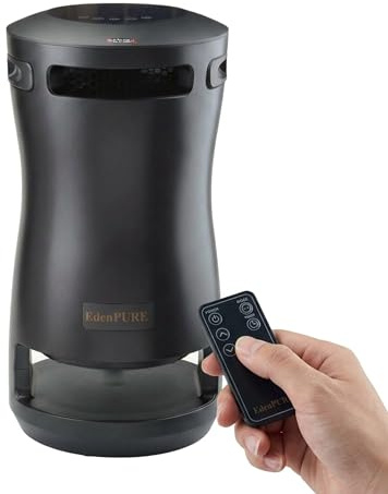 EdenPURE 360 Super Climater – Infrared Heater and Cooling Fan with 360° Airflow – Energy Efficient, Portable, Remote Controlled, and Quiet for All-Season Use in Home, Office, or Living Spaces
