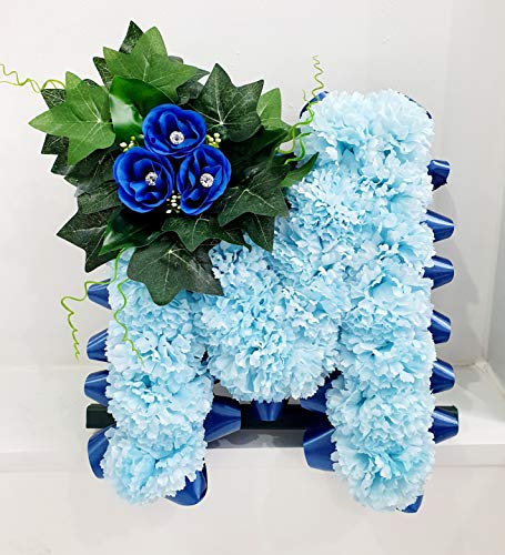 Artificial Silk Funeral Flower Single Letter Tribute Wreath Memorial