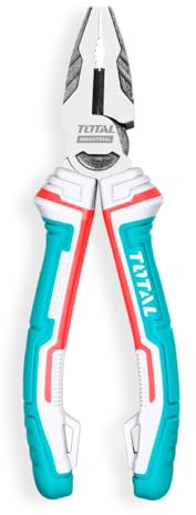 Total - Alicate Universal Reforzado - 240 mm - Mango Bimaterial Ergonómico - Resistente al Óxido y a la Corrosión - Ideal para trabajos de Construcción, Reparación o Mecánica - Acero Cromo Vanadio