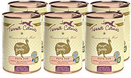 Terra Canis Corazón e hígado de Pavo Puros - Pura Carne, 400 g I alimento Premium para Perros 100% Human-Grade de Todos los Ingredientes I Rico y Sano, sin Gluten