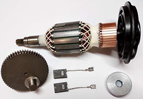 Motor Anker Rotor Läufer + Getriebe + Lager + Gewindering + Kohle für Bosch GSH 11 E,WÜRTH MH10-SE,Berner BCDH-11