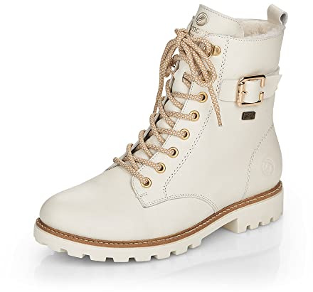 Remonte Femme Bottines D8475, Dame Bottes de Motard,Semelle intérieure Amovible,Hydrofuge,remonteTEX,Botte de Motard,Bottes,Weiss,40 EU / 6.5 UK