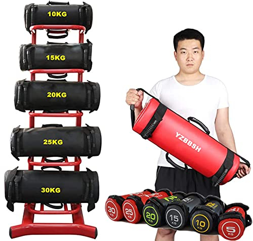 YZBBSH Fitness Gewichtssack Sandbag 5kg 10kg 15kg 25kg 30kg Power Bag Sandsack Gewicht Training für Ausdauertraining Krafttraining Heavy Duty Weight Sandsäcke (ohne Sand)