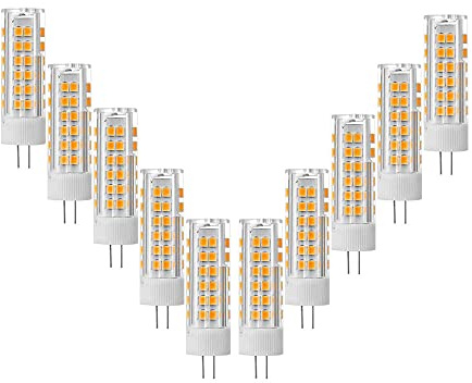 ZHIYUE 10er G4 7W LED Glühbirnen Warmweiß 3000k 700 Lumen AC220-240V Nicht dimmbar Ersetzen G4 70w Halogenbirne, 360° Beam Bi-Pin G4 Sockel JC Typ,Wohnzimmer Kronleuchter,Wandleuchten,Küche