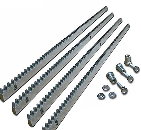 Cremallera de acero para puertas correderas - 4 metros - Tornilleria incluida