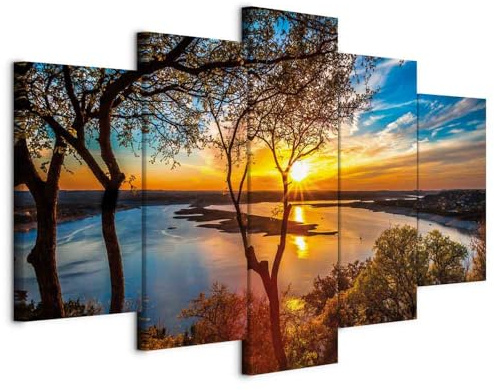 B&D XXL - Akustikbild Akustikbild Landschaft, Schallschutz, Wohnzimmer | Verbessert Raumakustik, reduziert Hall, ideal fürs Büro oder Wohnzimmer, hochwertige Verarbeitung, schnelle Montage, stilvoll