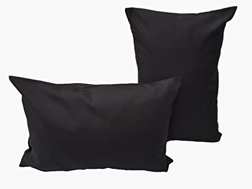 Lemos Home Kissenbezug Kissenhülle Dekokissen 2 Stück aus 100% Baumwolle Kollektion Konzept, Farbe & Größe wählbar (Kissenhülle 2er Set - 50x30cm, Anthrazit)
