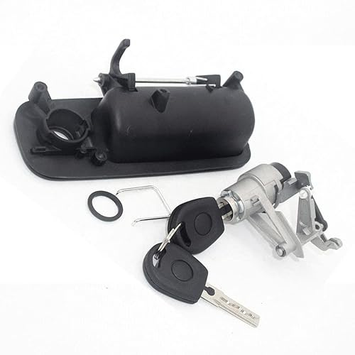 VHEUHZ Türgriff Kofferraum Heckklappe mit 2 Schlüssel Schließzylinder kompatibel mit VW GOLF 4 LUPO SEAT AROSA 1997-2006 1J6827565B