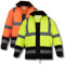 RODOPI FREEZ-Reflex Veste de travail d'hiver pour homme et femme Taille S à XXXL Veste réfléchissante imperméable EN ISO 20471:2013 & EN ISO 13688:2013 Veste de protection haute visibilité, Orange,
