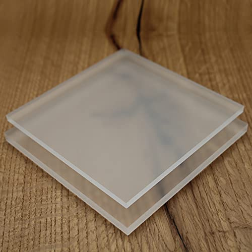 Acrylglas GS | farblos Satiniert | 4 mm - 6 mm - 8 mm | Im Zuschnitt | Kunststoffplatte milchig | matt (4 mm - 1000x600)