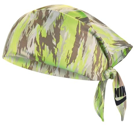 Nike Bandana Printed aus Polyester in der Farbe Khaki/Lime Glow/Black, N.100.3501.937.OS
