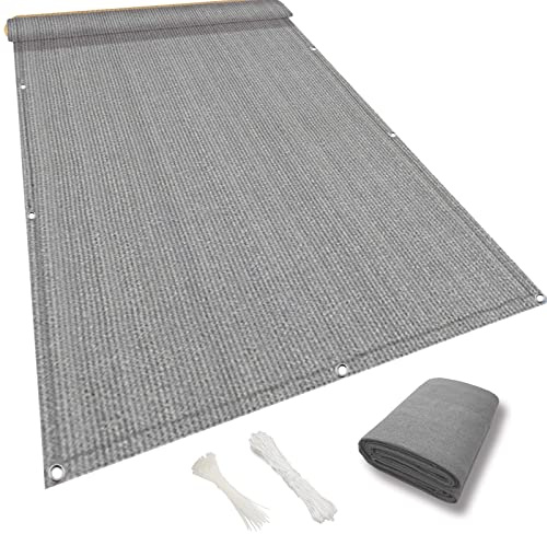 Balcony Protect Privacy Screens 80 x 600 cm Staket Trädgård Utomhusskärm, Balkong Integritetsskydd UV solvindskydd HDPE för Backyard Deck Patio, Grå