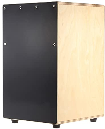 YIWENG Wooden Cajon Hand Drum Box Drum with Strings and Rubber Feet, 23 * 24 * 37cm, Birch Wood